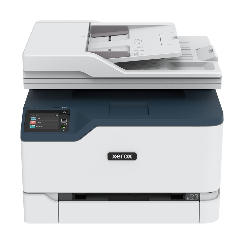 Xerox C235 A4 multifunction printer 22ppm. Duplex, network, wifi, USB, 2.4" colour touch screen, 250 sheet paper tray