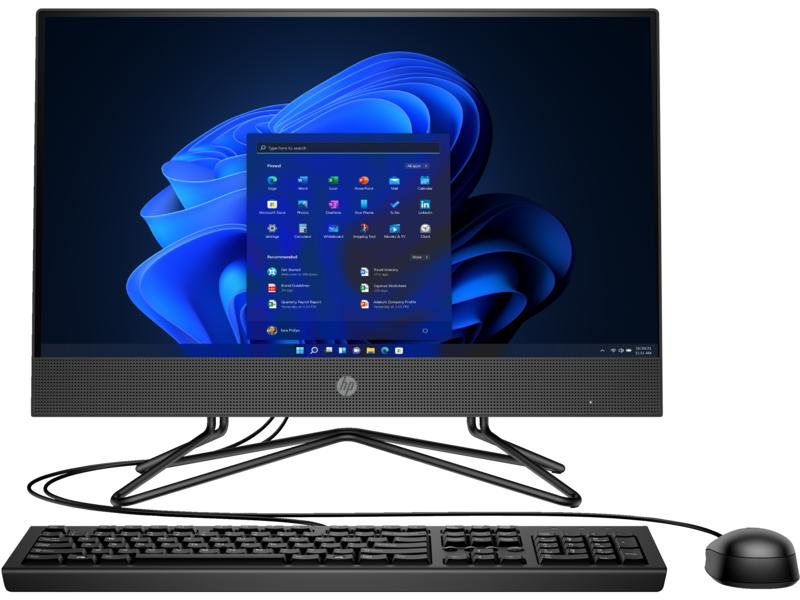 HP AIO 200G4 CORE I5 1235U 8GB 256SSD DOS 21.5" جهاز كبيوتر اكل  في واحد