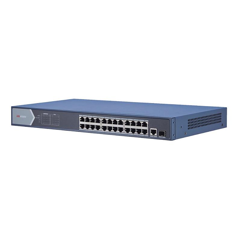 hikvision 24 port Gigabt unmanaged poe switch  سويتش هيكفيجن  24 منفذ سرعة جيجا بيت 1000/100/10