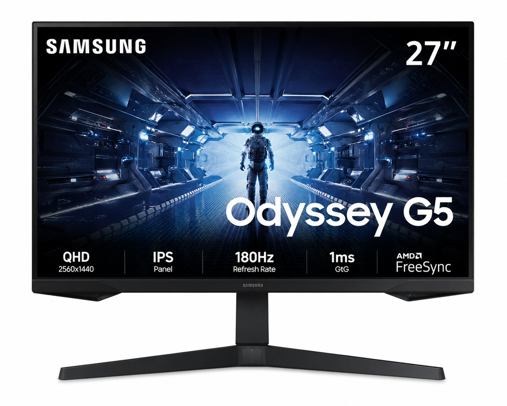 Samsung Odyssey G5 S27FG502EM 27" QHD Gaming Monitor | IPS | 180Hz | 1ms | HDR10