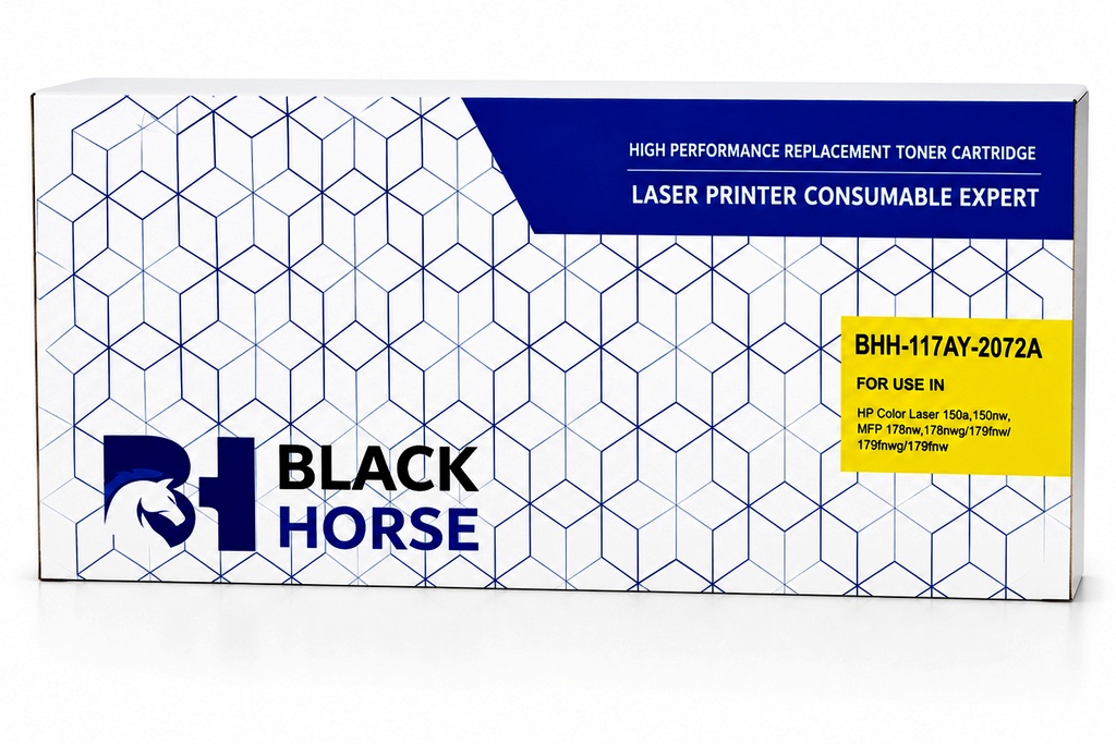   BLACK HORSE BH  Toner Cartridge B2 HE-W2072A-C 117A  0.7K حبر متوافق  بلاك  هورس
