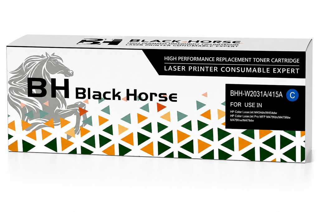 BLACK HORSE BH  Toner Cartridge of Hp bhh w2031a/415 CYAN  حبر  متوافق  بلاك هورس