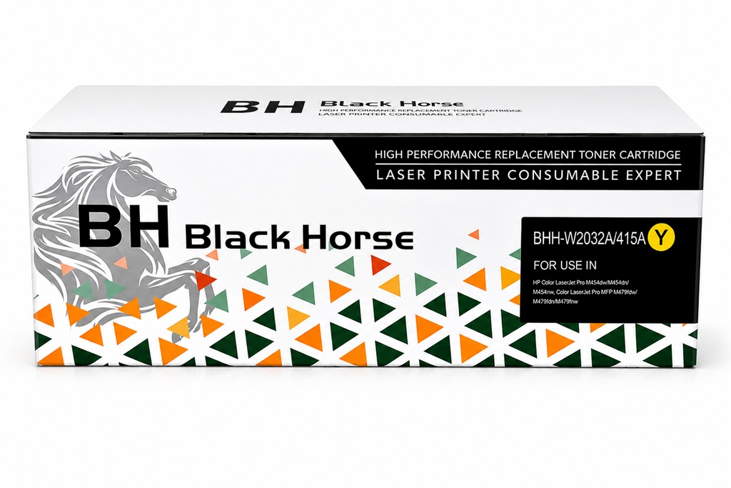 HORSE BH  Toner Cartridge of Hp bhh w2032a/415 YYELLOW    حبر  متوافق  بلاك هورس