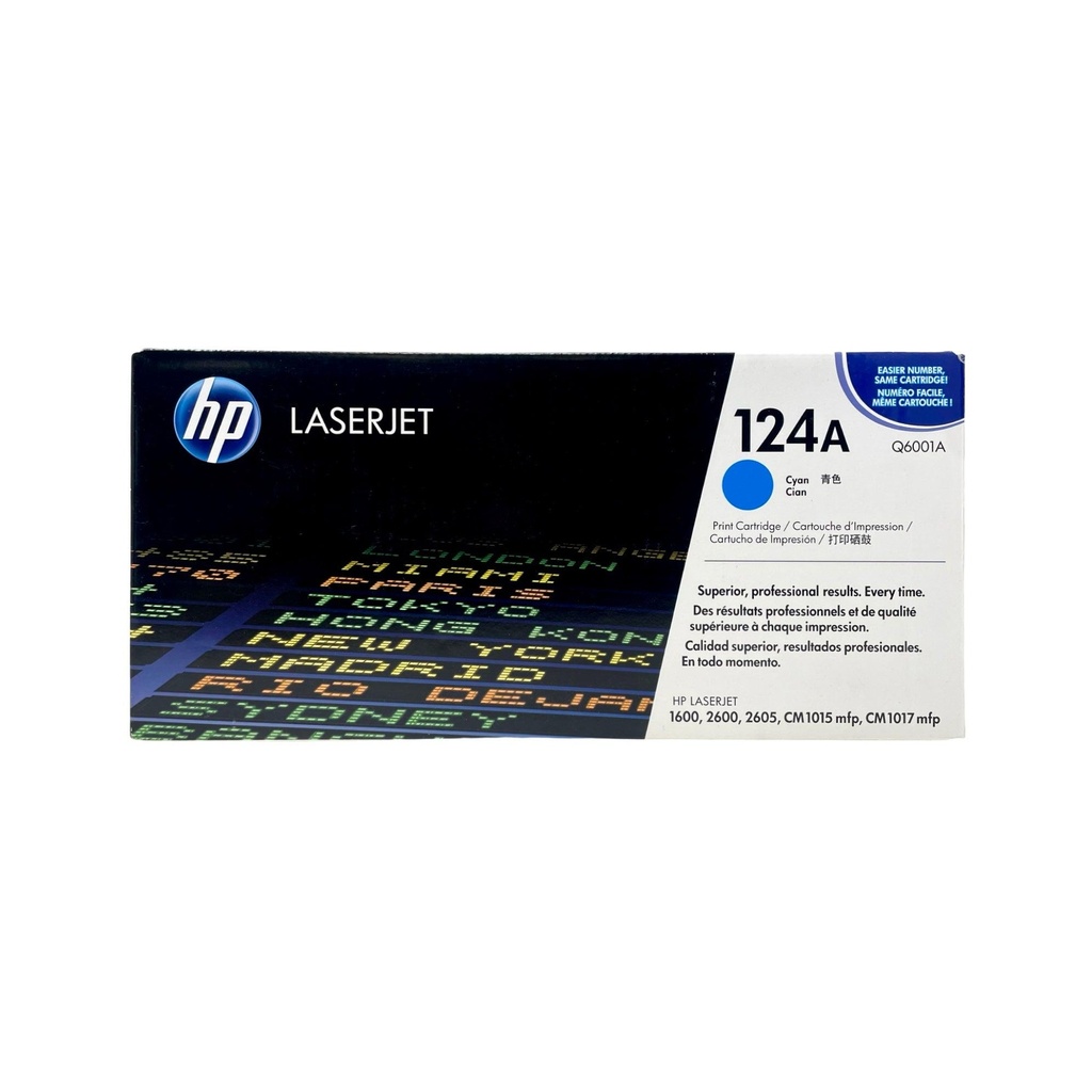 HP TONER CARTRIDGE 124A CYAN Q6001A ORIGINAL حبر اتش بي اصلي
