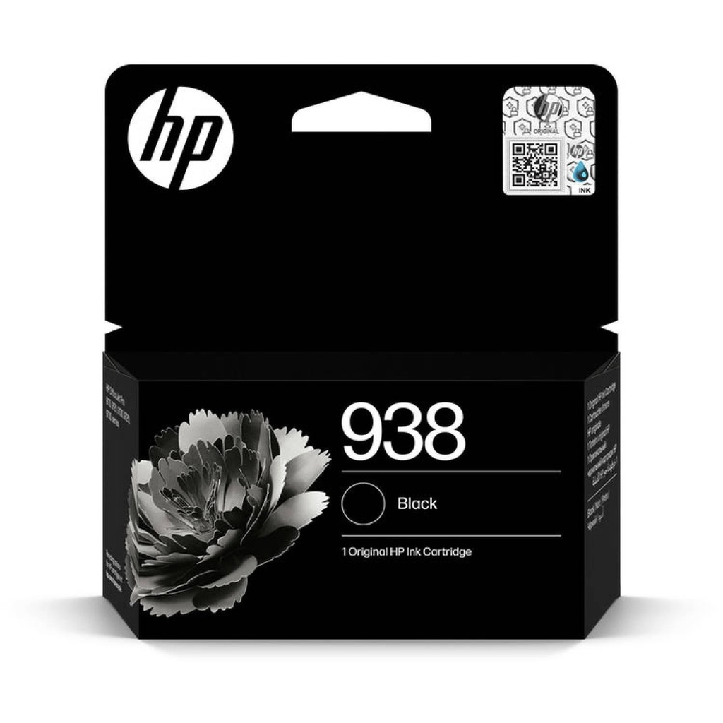 INK-HP-938- Black Original Ink Cartridge 4S6X8PE حبر اتش بي اصلي  