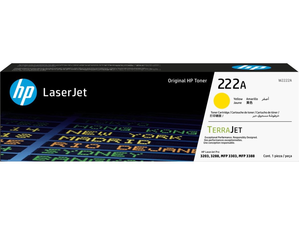 TNR-HP-222A-YLW-LJ-CRTG-W2222A حبر اتش بي اصلي  اصفر