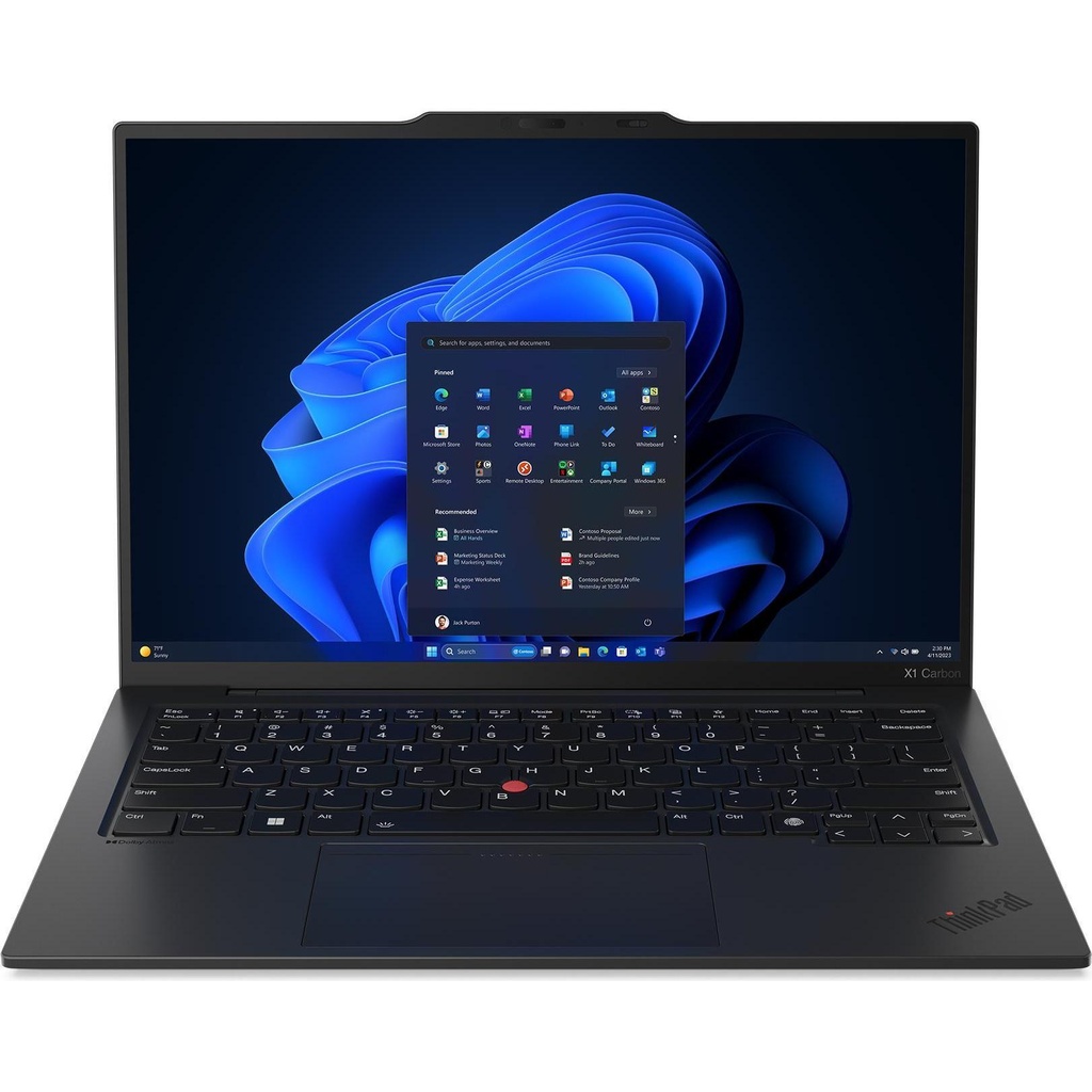 Lenovo ThinkPad X1 Carbon with Intel® Core™ Ultra 7 155U, 32GB DDR5 RAM, 1TB SSD, 14-inch WUXGA Display, and Windows 11 Pro.