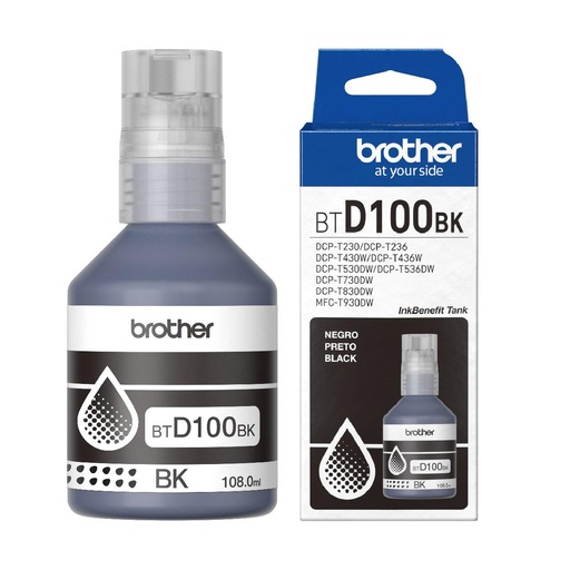 [17001005] BROTHER INK D100 BLACK ORIGINAL  حبر برازر اصلي 