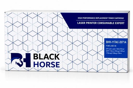 [False187]   BLACK HORSE BH  Toner Cartridge B2 HE-W2071A-C 117A 0.7K حبر متوافق  بلاك  هورس 