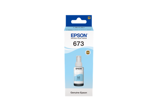 [21014003004] EPSON INK 673 LIGHT CYAN K  حبر سائل ابسون