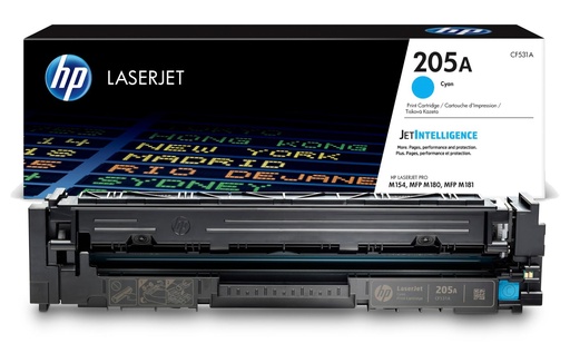 [21015001006] HP TONER CARTIDGE CF531 CYAN  205A حبر اتش بي اصلي