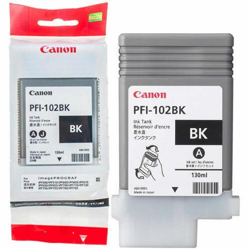 [21014001051] canon ink pfi -102 ipf500/750/765 black original حبر كانون اصلي