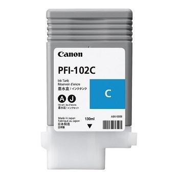 [21014001052] canon ink pfi -102 ipf500/750/765 cyan original حبر كانون اصلي